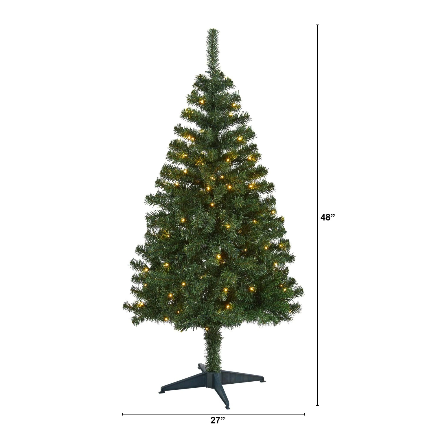 4' Northern Tip Pine Artificial Christmas Tree With 100 Clear LED Lights 2 4' Northern Tip Pine Artificial Christmas Tree With 100 Clear LED Lights - Image 2