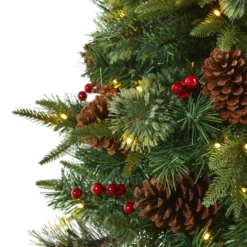 4’ Pine, Pinecone And Berries Artificial Christmas Tree In Decorative Urn -Cheap Artificial Trees Store artificial 4 pine pinecone and berries artificial christmas tree in decorative urn nearly natural 390136