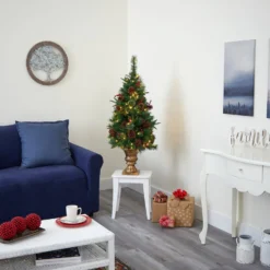 4’ Pine, Pinecone And Berries Artificial Christmas Tree In Decorative Urn -Cheap Artificial Trees Store artificial 4 pine pinecone and berries artificial christmas tree in decorative urn nearly natural 743386