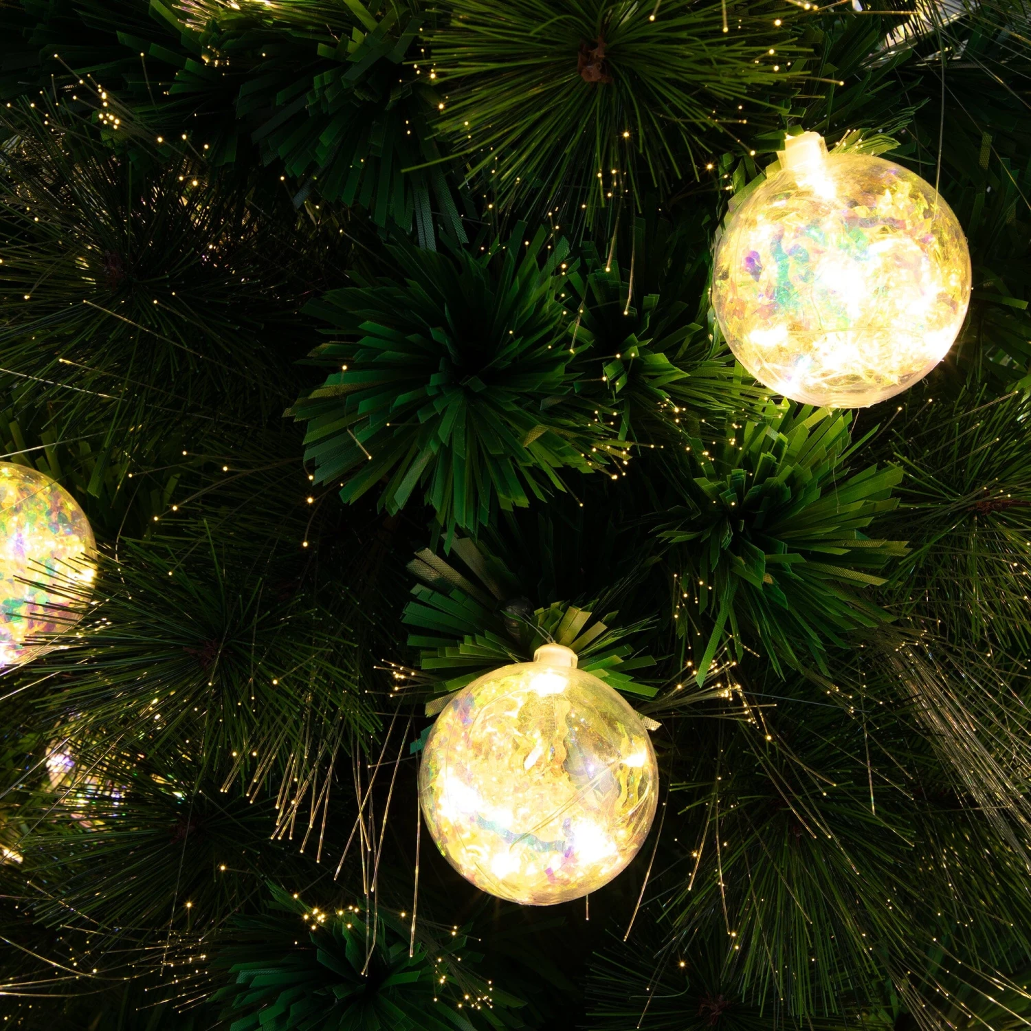 4' Pre-Lit Fiber Optic Artificial Christmas Tree With Mixed Tips And 37 LED Warm White Lights 4 4' Pre-Lit Fiber Optic Artificial Christmas Tree With Mixed Tips And 37 LED Warm White Lights - Image 4