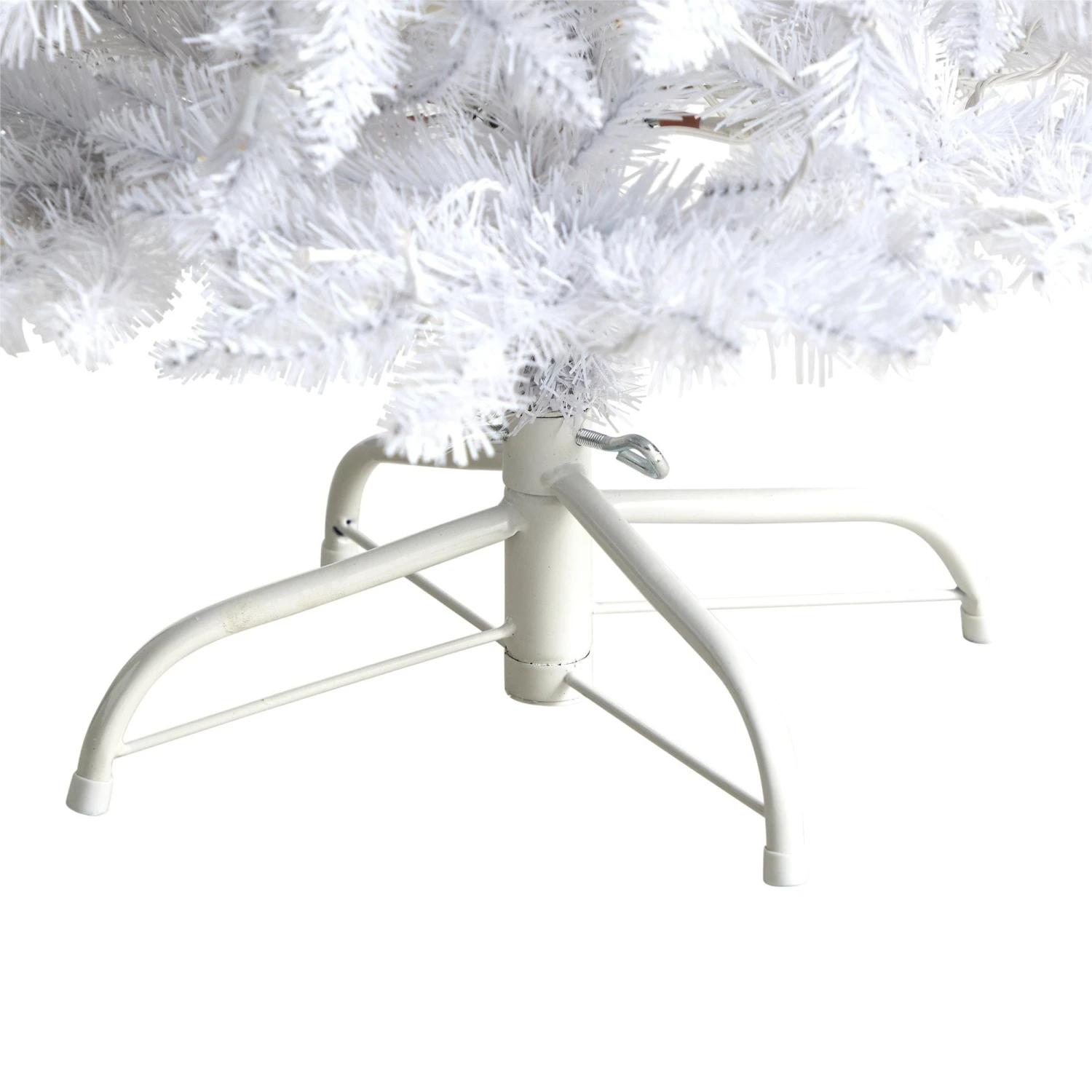 4’ Slim White Artificial Christmas Tree With 100 Warm White LED Lights And 293 Bendable Branches 6 4’ Slim White Artificial Christmas Tree With 100 Warm White LED Lights And 293 Bendable Branches - Image 6