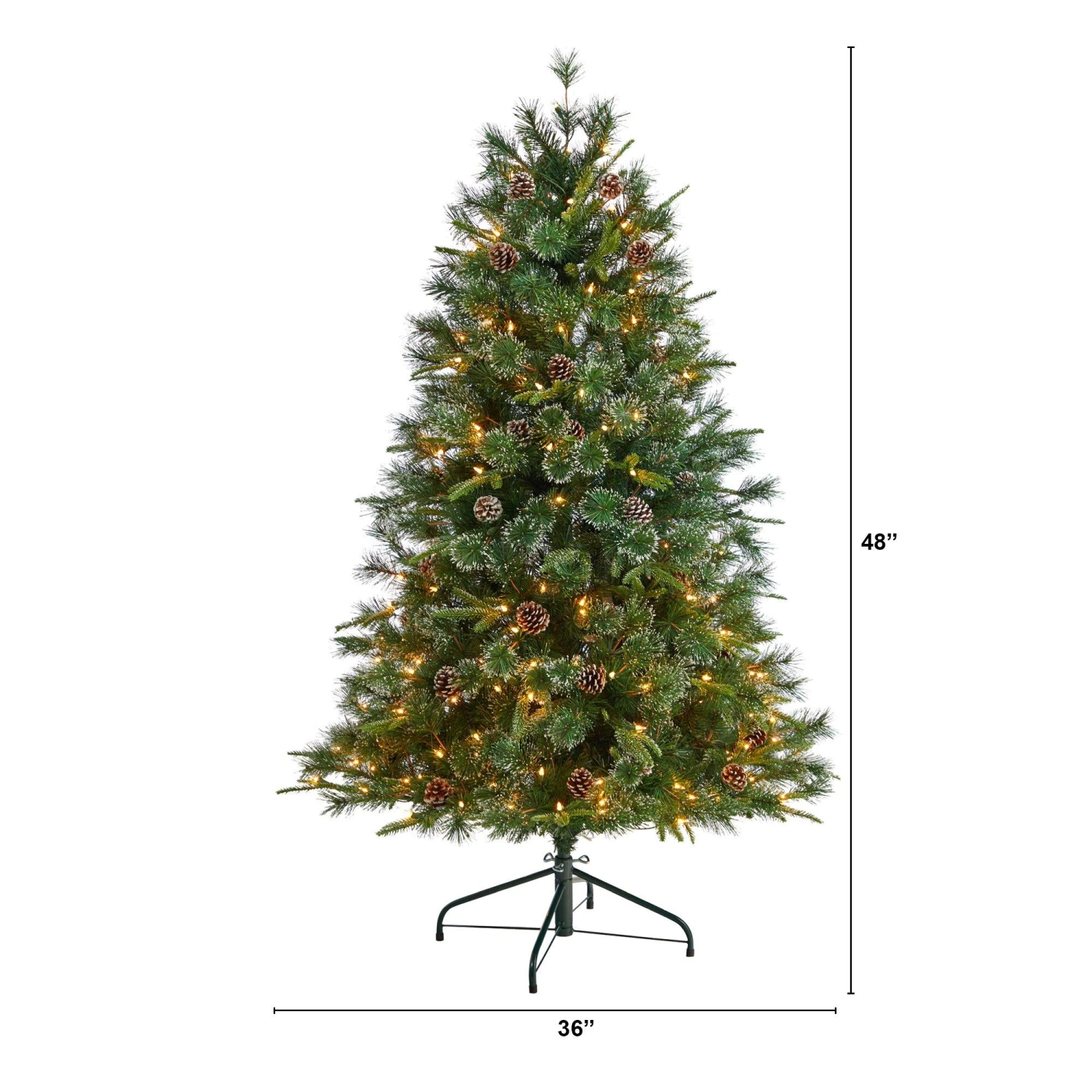4’ Snowed Tipped Clermont Pine Artificial Christmas Tree 2 4’ Snowed Tipped Clermont Pine Artificial Christmas Tree - Image 2