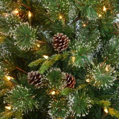 4’ Snowed Tipped Clermont Pine Artificial Christmas Tree 12 4’ Snowed Tipped Clermont Pine Artificial Christmas Tree -Cheap Artificial Trees Store artificial 4 snowed tipped clermont mixed pine tree with 200 clear lights pine cones and 588 branches nearly natural 701307