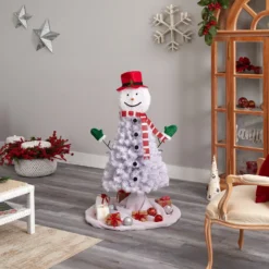 4’ Snowman Artificial Christmas Tree With 234 Bendable Branches -Cheap Artificial Trees Store artificial 4 snowman artificial christmas tree with 234 bendable branches nearly natural 251945