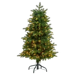 4’ South Carolina Fir Artificial Christmas Tree With 250 Clear Lights And 752 Bendable Branches
