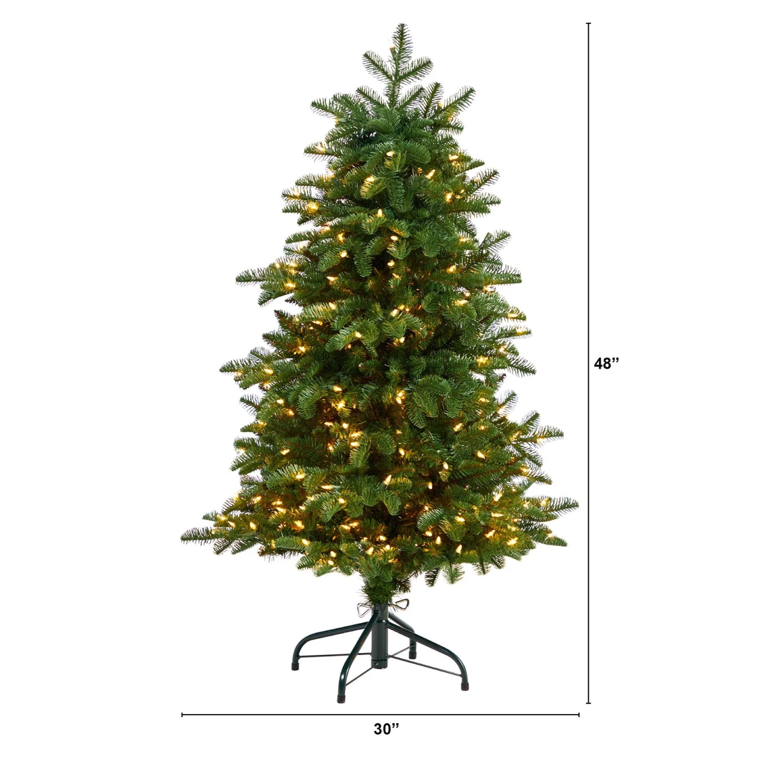 4’ South Carolina Fir Artificial Christmas Tree With 250 Clear Lights And 752 Bendable Branches 2 4’ South Carolina Fir Artificial Christmas Tree With 250 Clear Lights And 752 Bendable Branches - Image 2