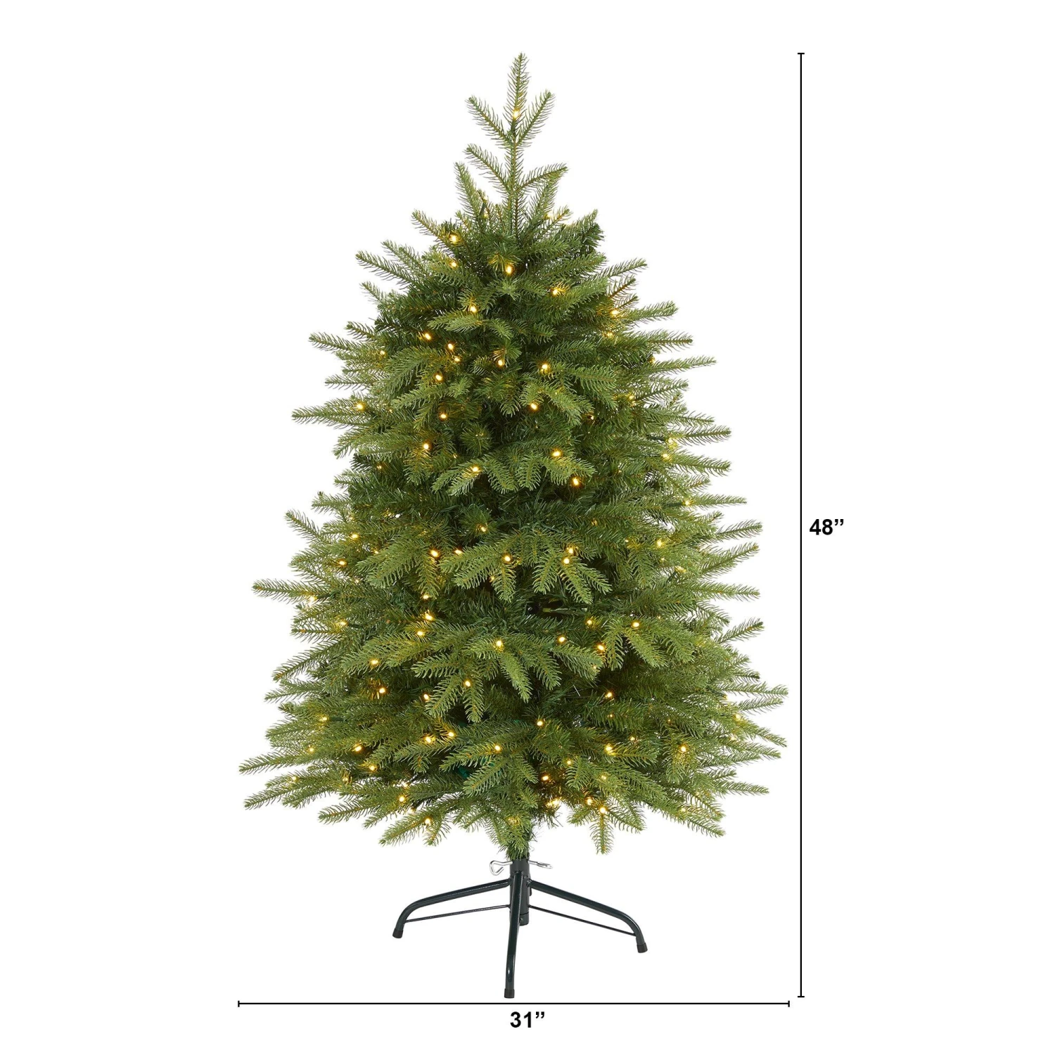 4’ Vancouver Fir “Natural Look” Artificial Christmas Tree With 250 Clear LED Lights And 814 Bendable Branches 2 4’ Vancouver Fir “Natural Look” Artificial Christmas Tree With 250 Clear LED Lights And 814 Bendable Branches - Image 2