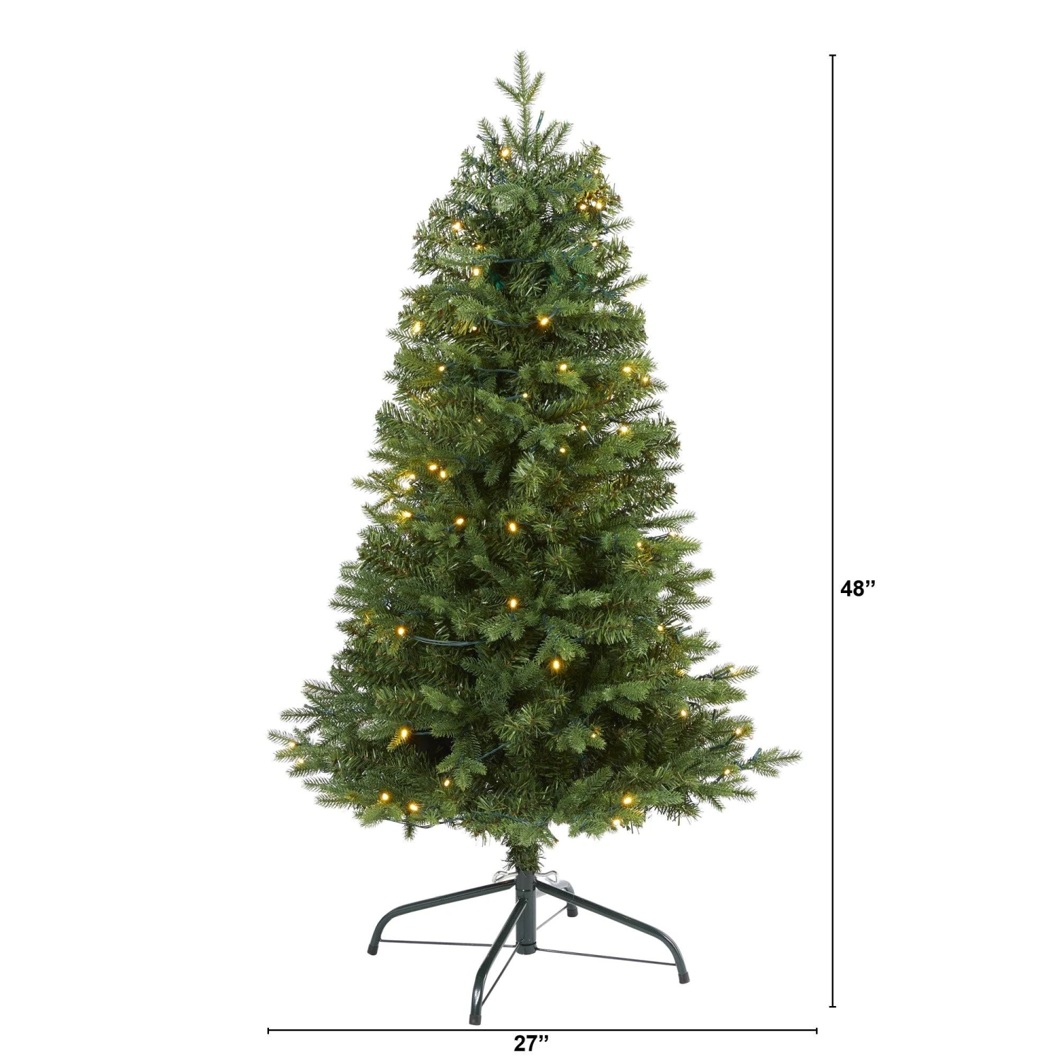4' Vermont Fir Artificial Christmas Tree With 100 Clear LED Lights 2 4' Vermont Fir Artificial Christmas Tree With 100 Clear LED Lights - Image 2