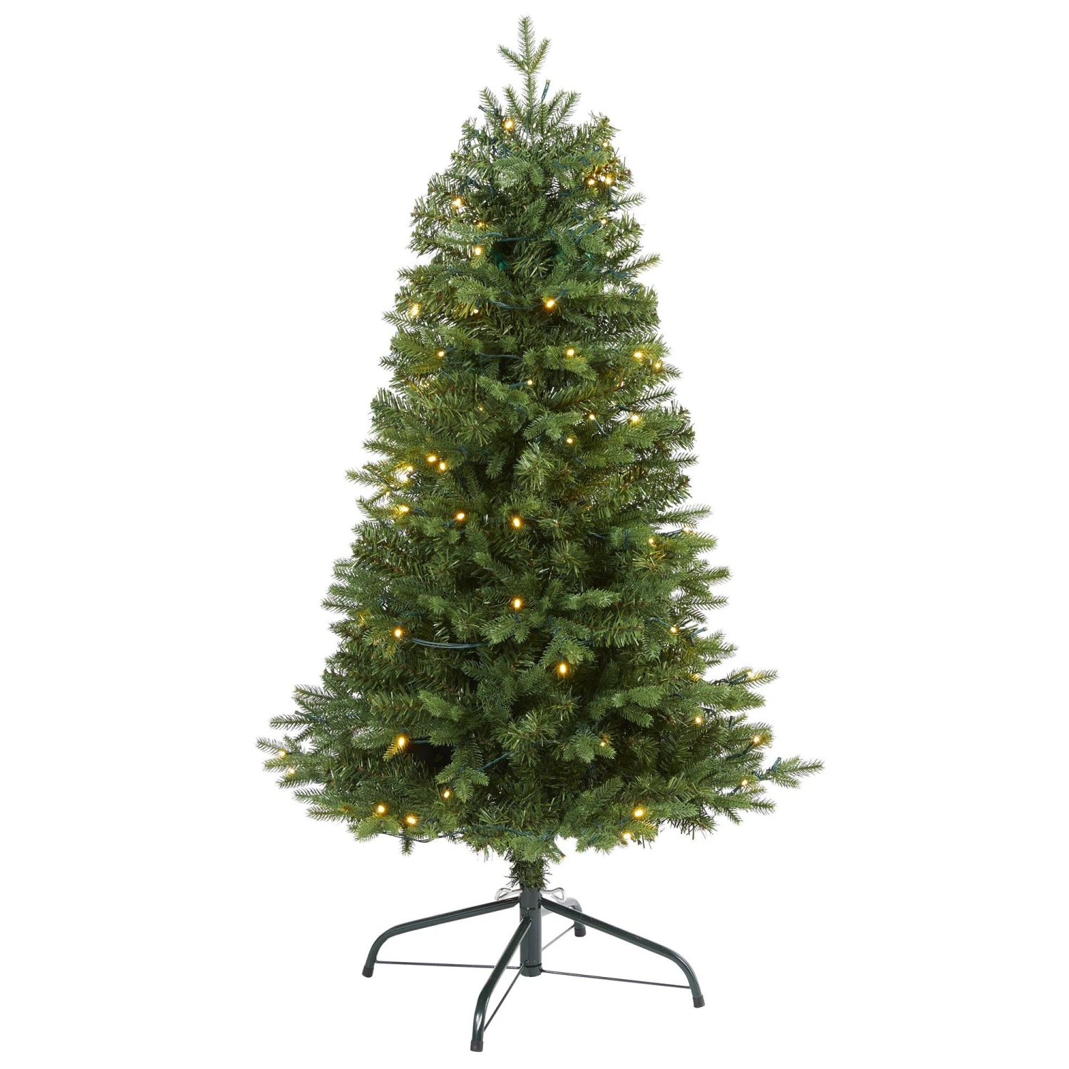 4' Vermont Fir Artificial Christmas Tree With 100 Clear LED Lights 1 4' Vermont Fir Artificial Christmas Tree With 100 Clear LED Lights
