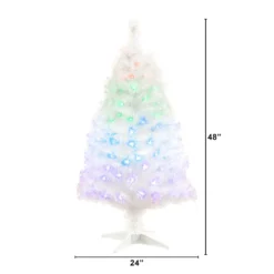 4' White Pre-Lit Fiber Optic Artificial Christmas Tree With 120 Colorful LED And Remote Control Show 13 4' White Pre-Lit Fiber Optic Artificial Christmas Tree With 120 Colorful LED And Remote Control Show -Cheap Artificial Trees Store artificial 4 white pre lit fiber optic artificial christmas tree with 120 colorful led and remote control show nearly natural 527081