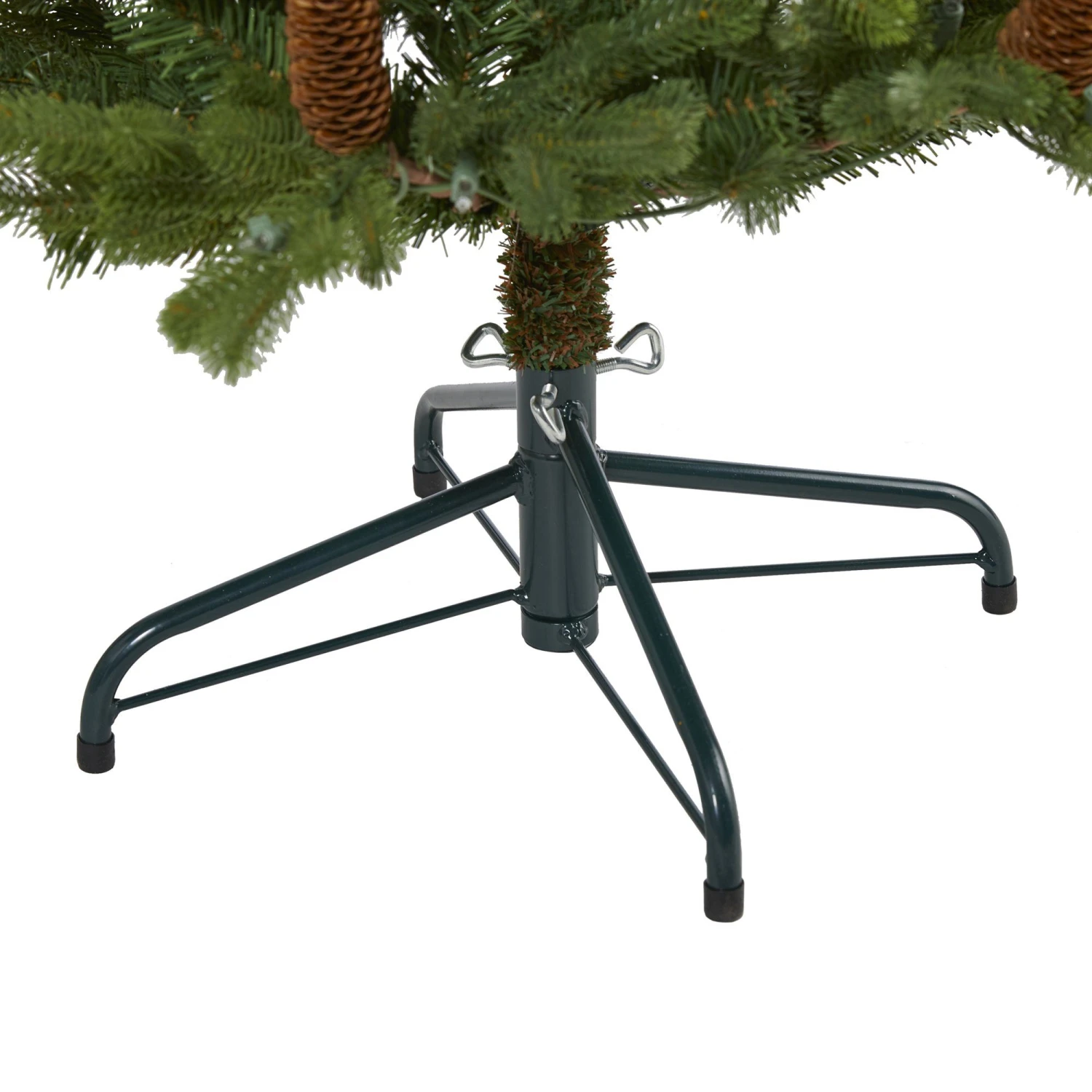 4’ Yukon Mountain Fir Artificial Christmas Tree With 100 Clear Lights, Pine Cones And 386 Bendable Branches 4 4’ Yukon Mountain Fir Artificial Christmas Tree With 100 Clear Lights, Pine Cones And 386 Bendable Branches - Image 4