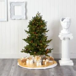 4’ Yukon Mountain Fir Artificial Christmas Tree With 100 Clear Lights, Pine Cones And 386 Bendable Branches 11 4’ Yukon Mountain Fir Artificial Christmas Tree With 100 Clear Lights, Pine Cones And 386 Bendable Branches -Cheap Artificial Trees Store artificial 4 yukon mountain fir artificial christmas tree with 100 clear lights pine cones and 386 bendable branches nearly natural 254332