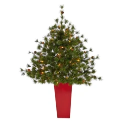 44” Colorado Mountain Pine Artificial Christmas Tree With 50 Clear Lights. 171 Bendable Branches And Pine Cones In Planter -Cheap Artificial Trees Store artificial 44 colorado mountain pine artificial christmas tree with 50 clear lights 171 bendable branches and pine cones in planter nearly natural 214913