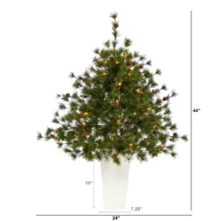 44” Colorado Mountain Pine Artificial Christmas Tree With 50 Clear Lights. 171 Bendable Branches And Pine Cones In Planter -Cheap Artificial Trees Store artificial 44 colorado mountain pine artificial christmas tree with 50 clear lights 171 bendable branches and pine cones in planter nearly natural 744786