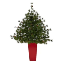 44” Colorado Mountain Pine Artificial Christmas Tree With 50 Clear Lights. 171 Bendable Branches And Pine Cones In Planter -Cheap Artificial Trees Store artificial 44 colorado mountain pine artificial christmas tree with 50 clear lights 171 bendable branches and pine cones in planter nearly natural 847436