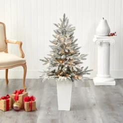 44” Flocked Manchester Spruce Artificial Christmas Tree With 50 Lights And 133 Bendable Branches In White Planter 14 44” Flocked Manchester Spruce Artificial Christmas Tree With 50 Lights And 133 Bendable Branches In White Planter -Cheap Artificial Trees Store artificial 44 flocked manchester spruce artificial christmas tree with 50 lights and 133 bendable branches in white planter nearly natural 319589