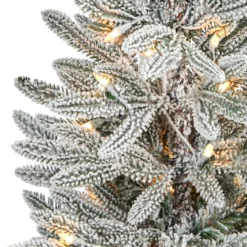 44” Flocked Manchester Spruce Artificial Christmas Tree With 50 Lights And 133 Bendable Branches In White Planter 11 44” Flocked Manchester Spruce Artificial Christmas Tree With 50 Lights And 133 Bendable Branches In White Planter -Cheap Artificial Trees Store artificial 44 flocked manchester spruce artificial christmas tree with 50 lights and 133 bendable branches in white planter nearly natural 329831