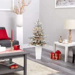 44” Flocked Manchester Spruce Artificial Christmas Tree With 50 Lights And 133 Bendable Branches In White Planter 15 44” Flocked Manchester Spruce Artificial Christmas Tree With 50 Lights And 133 Bendable Branches In White Planter -Cheap Artificial Trees Store artificial 44 flocked manchester spruce artificial christmas tree with 50 lights and 133 bendable branches in white planter nearly natural 987770