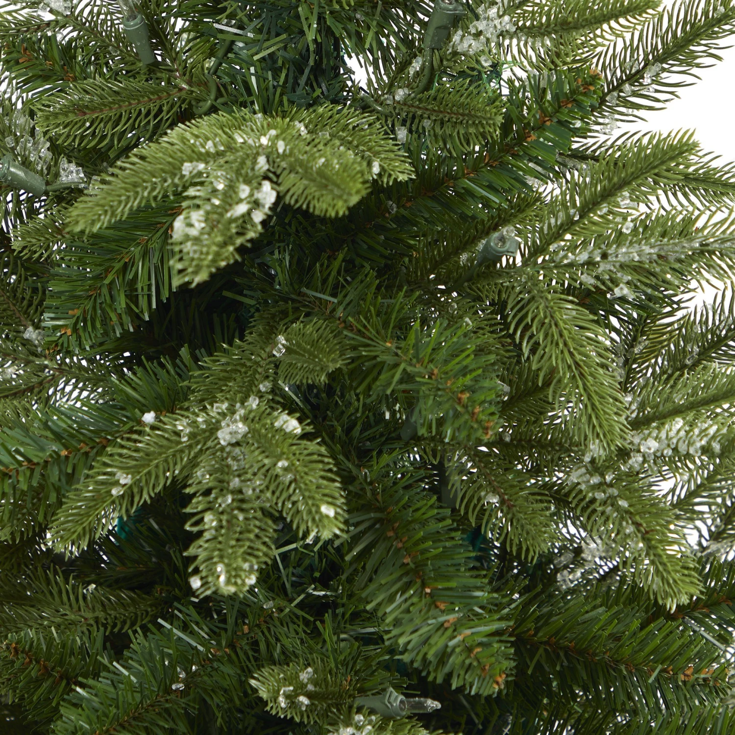 44” Snowed Grand Teton Fir Artificial Christmas Tree With 50 Clear Lights And 111 Bendable Branches In Sand Colored Urn 5 44” Snowed Grand Teton Fir Artificial Christmas Tree With 50 Clear Lights And 111 Bendable Branches In Sand Colored Urn - Image 5