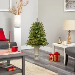 44” Snowed Grand Teton Fir Artificial Christmas Tree With 50 Clear Lights And 111 Bendable Branches In Sand Colored Urn 15 44” Snowed Grand Teton Fir Artificial Christmas Tree With 50 Clear Lights And 111 Bendable Branches In Sand Colored Urn -Cheap Artificial Trees Store artificial 44 snowed grand teton fir artificial christmas tree with 50 clear lights and 111 bendable branches in sand colored urn nearly natural 627571