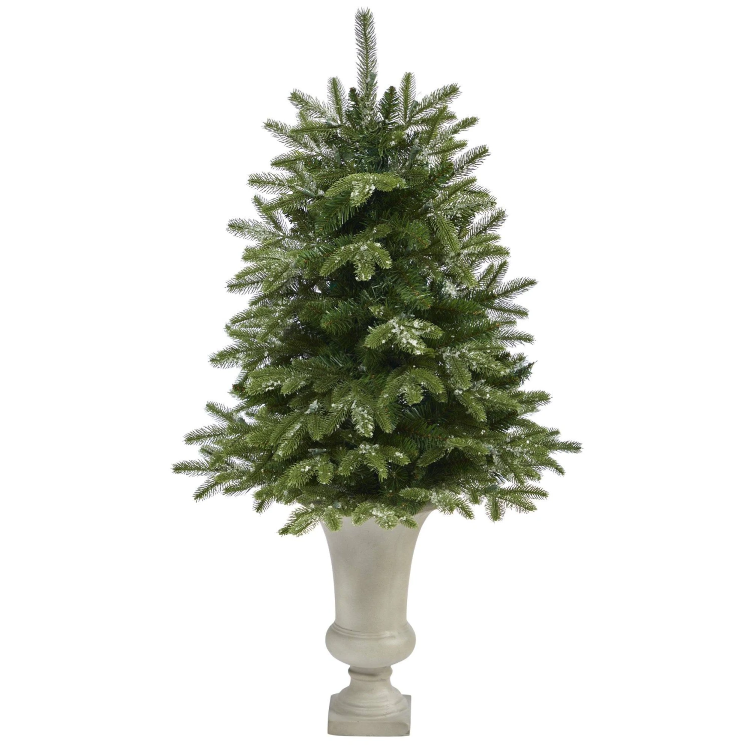 44” Snowed Grand Teton Fir Artificial Christmas Tree With 50 Clear Lights And 111 Bendable Branches In Sand Colored Urn 3 44” Snowed Grand Teton Fir Artificial Christmas Tree With 50 Clear Lights And 111 Bendable Branches In Sand Colored Urn - Image 3