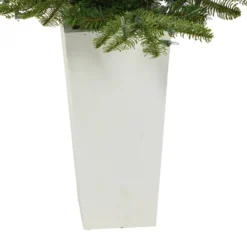4.5’ Layered Washington Spruce Artificial Christmas Tree With 100 Clear LED Lights And 189 Bendable Branches In White Planter 13 4.5’ Layered Washington Spruce Artificial Christmas Tree With 100 Clear LED Lights And 189 Bendable Branches In White Planter -Cheap Artificial Trees Store artificial 45 layered washington spruce artificial christmas tree with 100 clear led lights and 189 bendable branches in white planter nearly natural 618010