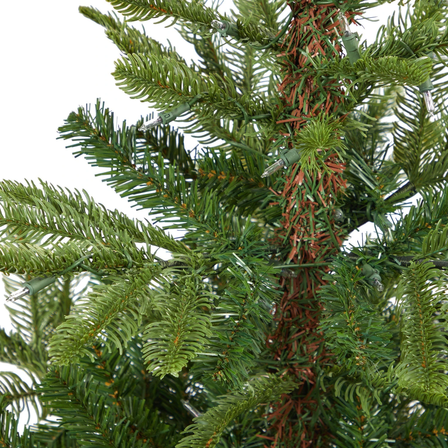 4.5’ Layered Washington Spruce Artificial Christmas Tree With 100 Clear LED Lights And 189 Bendable Branches In White Planter 5 4.5’ Layered Washington Spruce Artificial Christmas Tree With 100 Clear LED Lights And 189 Bendable Branches In White Planter - Image 5