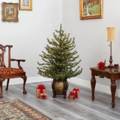 4.5’ Vancouver Mountain Pine Artificial Christmas Tree With 100 Clear Lights And 374 Bendable Branches In Decorative Planter 15 4.5’ Vancouver Mountain Pine Artificial Christmas Tree With 100 Clear Lights And 374 Bendable Branches In Decorative Planter -Cheap Artificial Trees Store artificial 45 vancouver mountain pine artificial christmas tree with 100 clear lights and 374 bendable branches in decorative planter nearly natural 509032