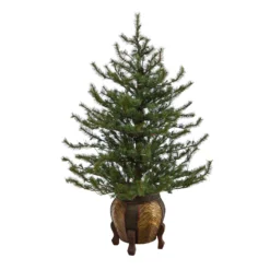 4.5’ Vancouver Mountain Pine Artificial Christmas Tree With 100 Clear Lights And 374 Bendable Branches In Decorative Planter 10 4.5’ Vancouver Mountain Pine Artificial Christmas Tree With 100 Clear Lights And 374 Bendable Branches In Decorative Planter -Cheap Artificial Trees Store artificial 45 vancouver mountain pine artificial christmas tree with 100 clear lights and 374 bendable branches in decorative planter nearly natural 936950