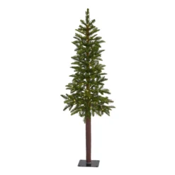 5’ Alaskan Alpine Artificial Christmas Tree With 100 Clear Microdot (Multifunction) LED Lights And 92 Bendable Branches