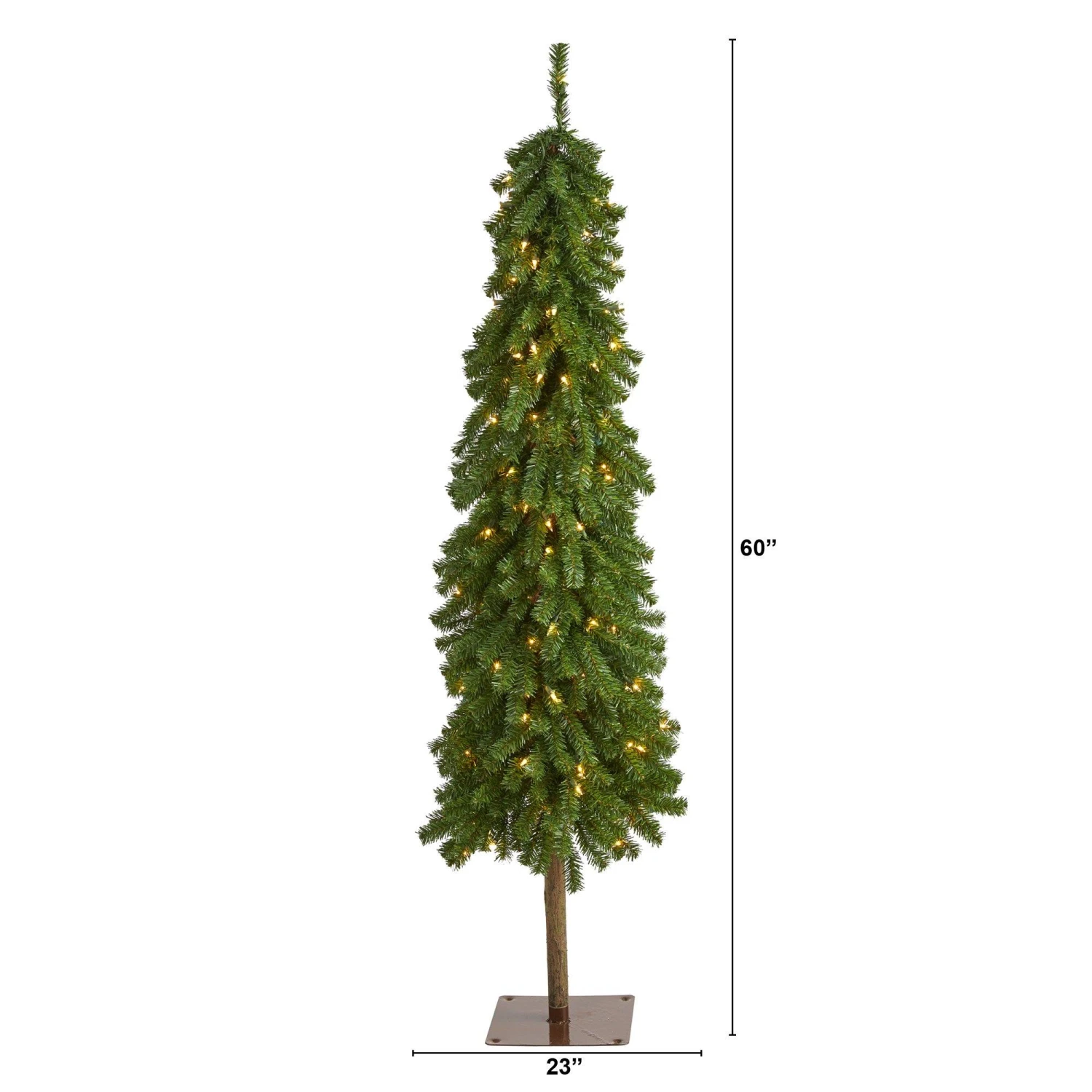 5' Alpine Artificial Christmas Tree With 150 Lights And 405 Bendable Branches 2 5' Alpine Artificial Christmas Tree With 150 Lights And 405 Bendable Branches - Image 2