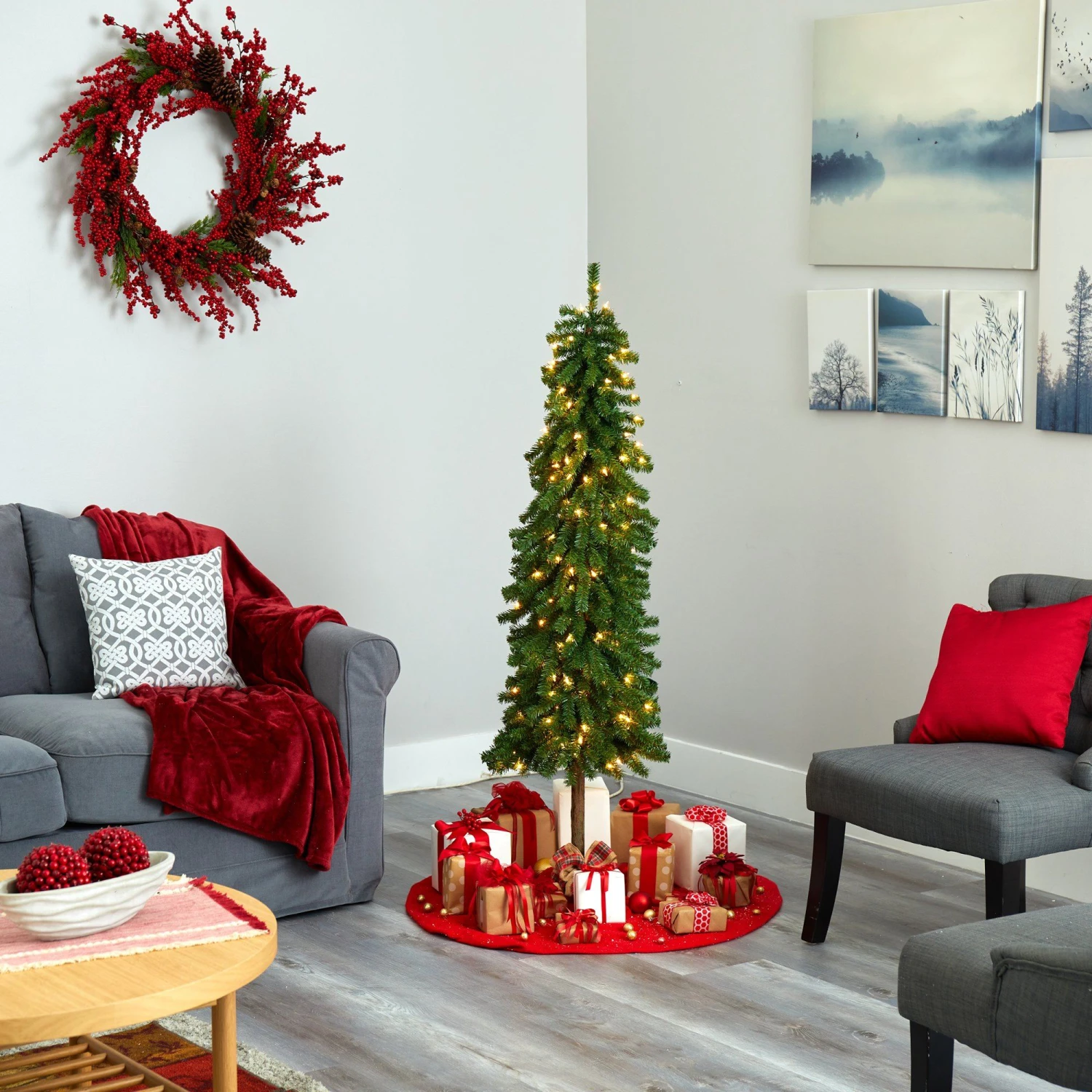 5' Alpine Artificial Christmas Tree With 150 Lights And 405 Bendable Branches 6 5' Alpine Artificial Christmas Tree With 150 Lights And 405 Bendable Branches - Image 6