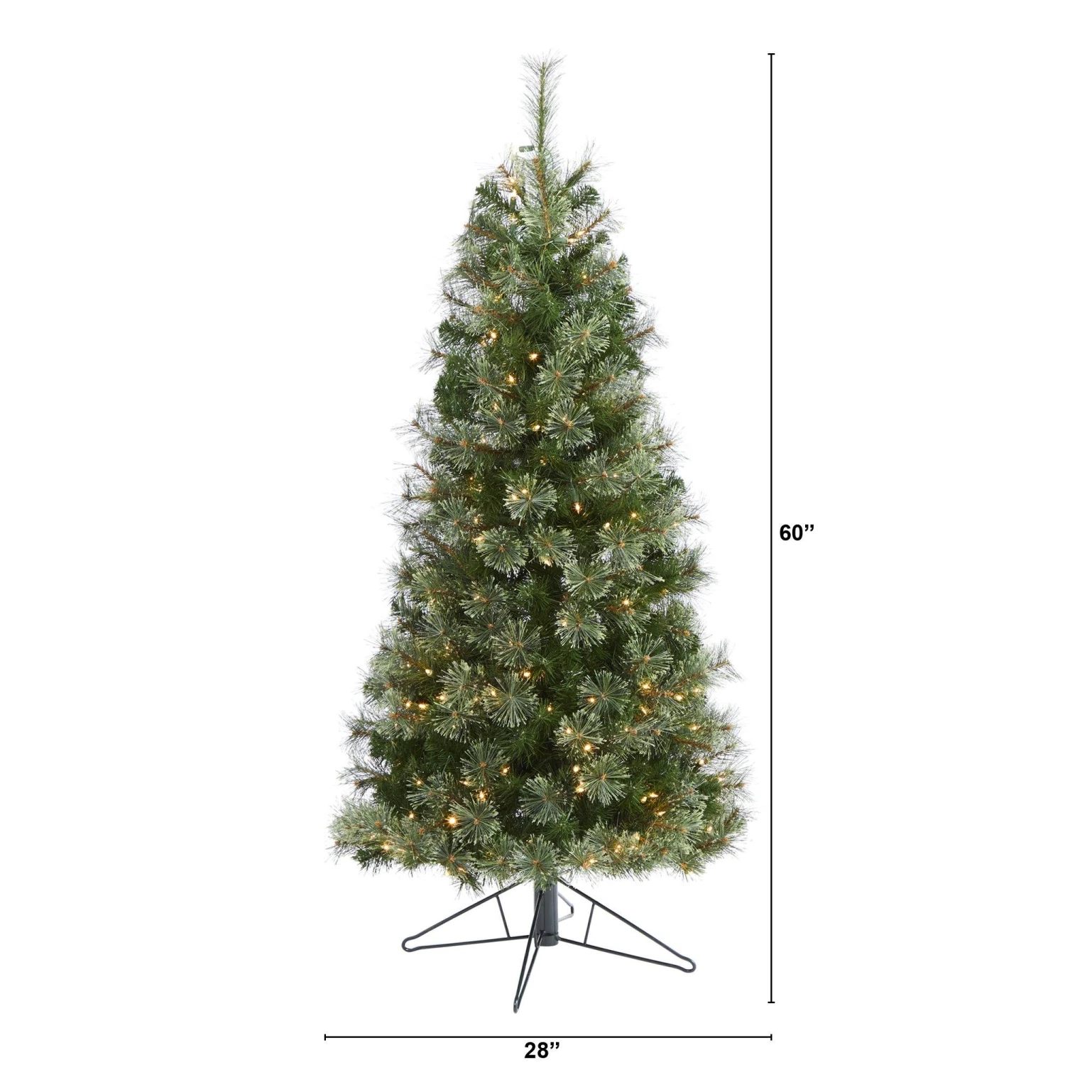 5' Cashmere Slim Artificial Christmas Tree With 250 Warm White Lights And 408 Bendable Branches 2 5' Cashmere Slim Artificial Christmas Tree With 250 Warm White Lights And 408 Bendable Branches - Image 2