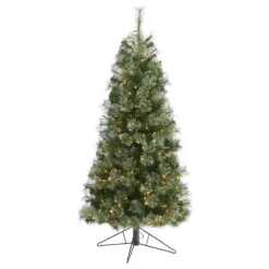 5' Cashmere Slim Artificial Christmas Tree With 250 Warm White Lights And 408 Bendable Branches