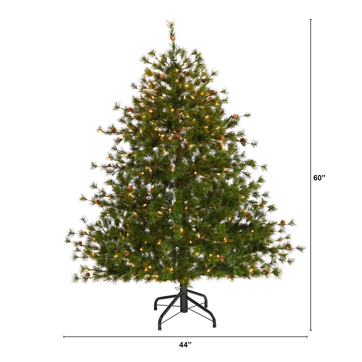 5’ Colorado Mountain Pine Artificial Christmas Tree With 250 Lights, 669 Branches And Pine Cones 5 5’ Colorado Mountain Pine Artificial Christmas Tree With 250 Lights, 669 Branches And Pine Cones - Image 5