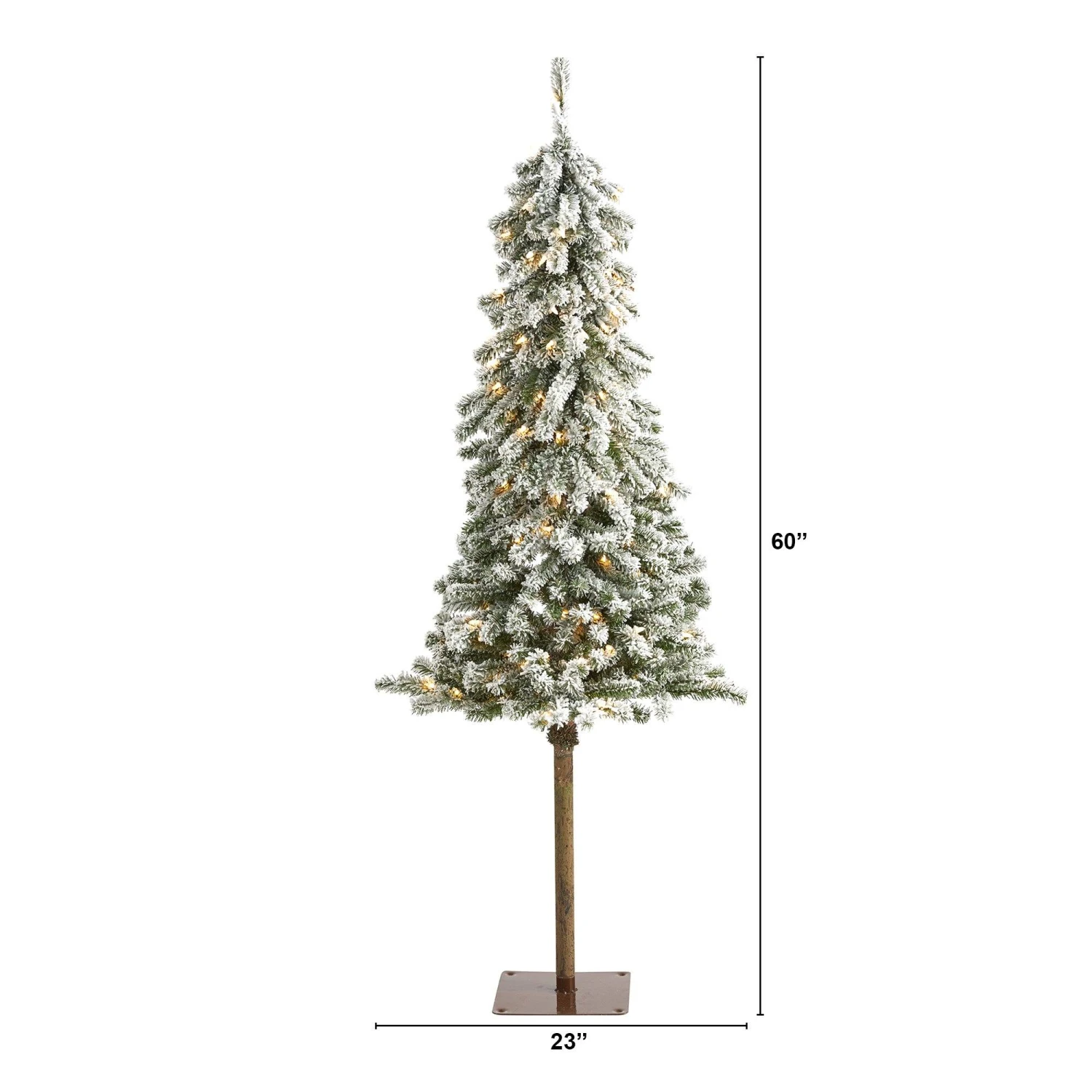 5’ Flocked Alpine Artificial Christmas Tree 2 5’ Flocked Alpine Artificial Christmas Tree - Image 2