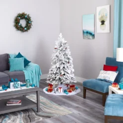 5' Flocked Montana Down Swept Spruce Artificial Christmas Tree With 100 Clear LED Lights 13 5' Flocked Montana Down Swept Spruce Artificial Christmas Tree With 100 Clear LED Lights -Cheap Artificial Trees Store artificial 5 flocked montana down swept spruce artificial christmas tree with 100 clear led lights nearly natural 345563