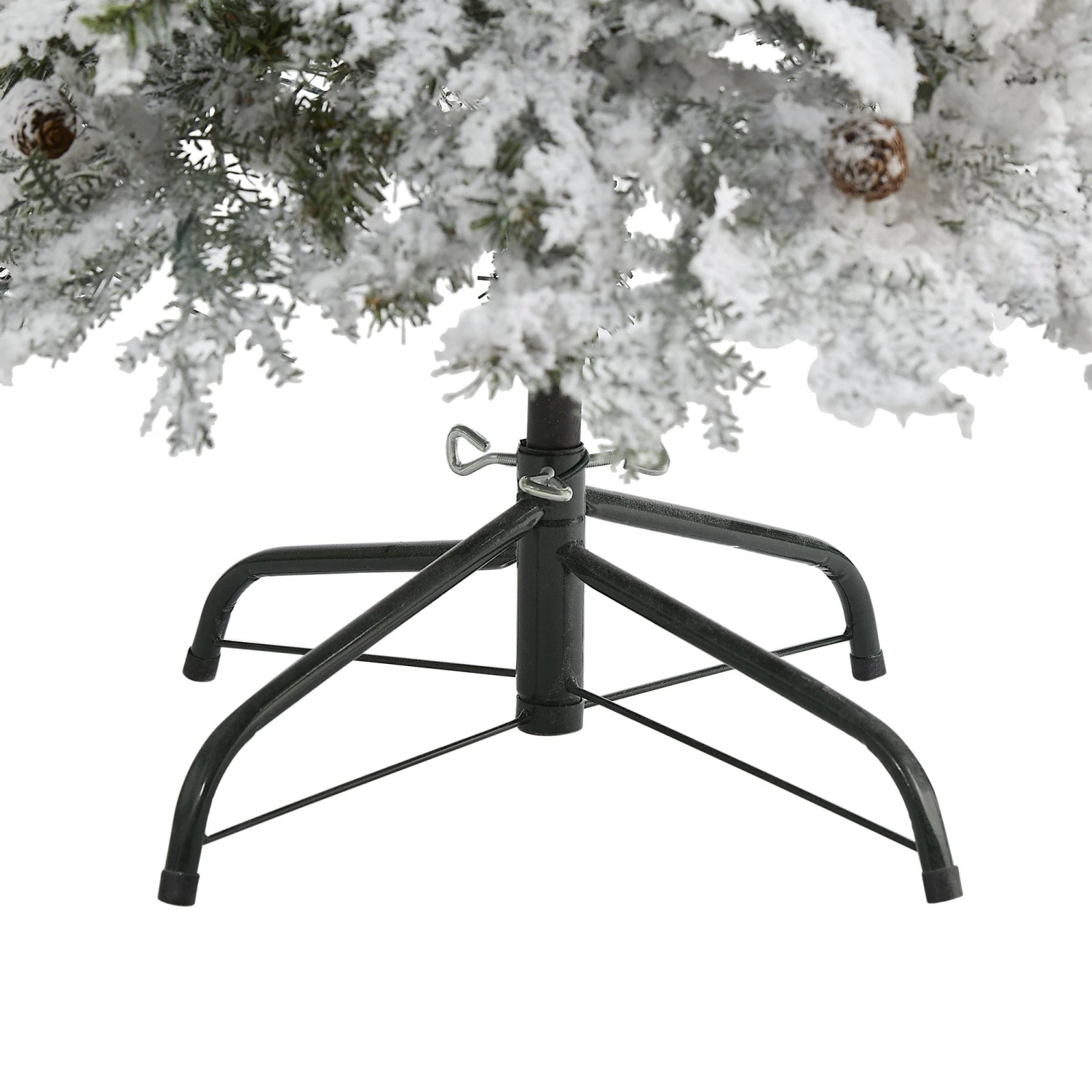 5' Flocked Montana Down Swept Spruce Artificial Christmas Tree With 100 Clear LED Lights 4 5' Flocked Montana Down Swept Spruce Artificial Christmas Tree With 100 Clear LED Lights - Image 4