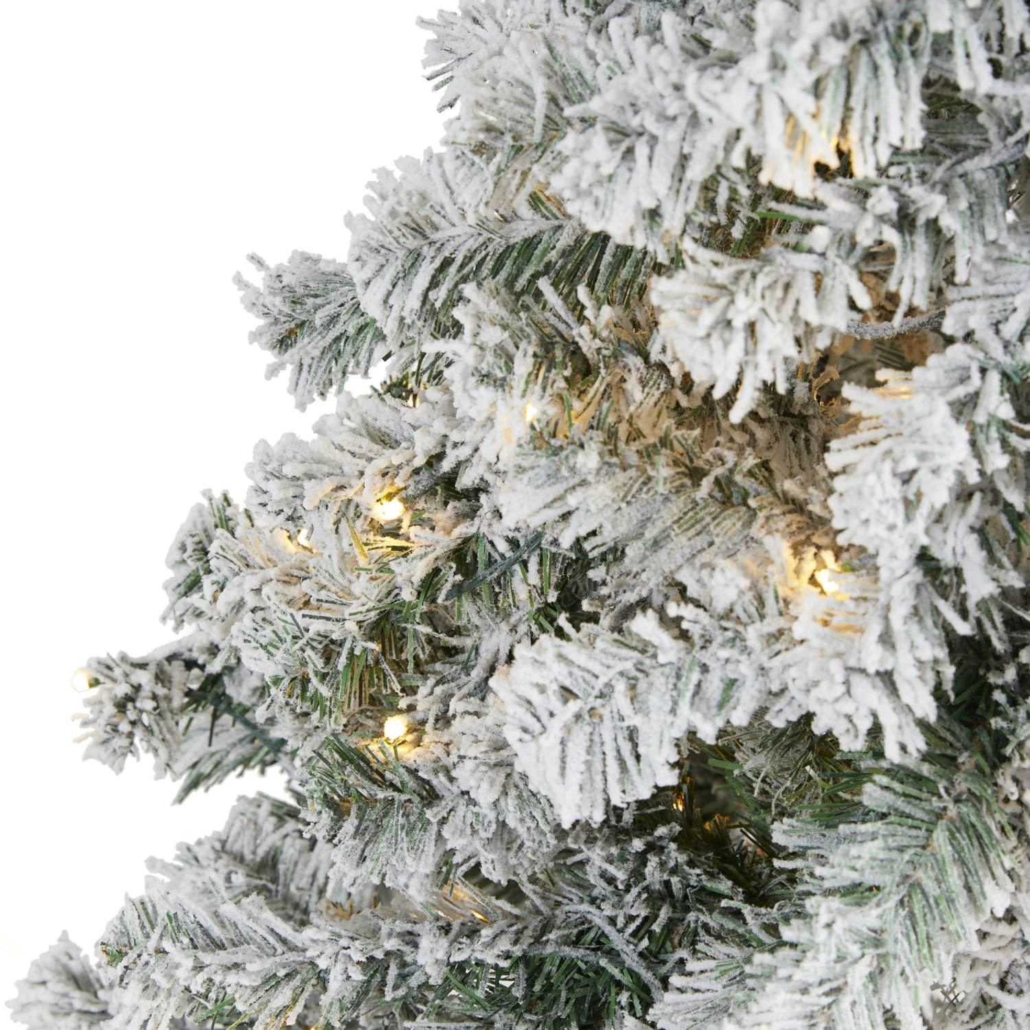 5' Flocked Rock Springs Spruce Artificial Christmas Tree With 150 Clear LED Lights 3 5' Flocked Rock Springs Spruce Artificial Christmas Tree With 150 Clear LED Lights - Image 3
