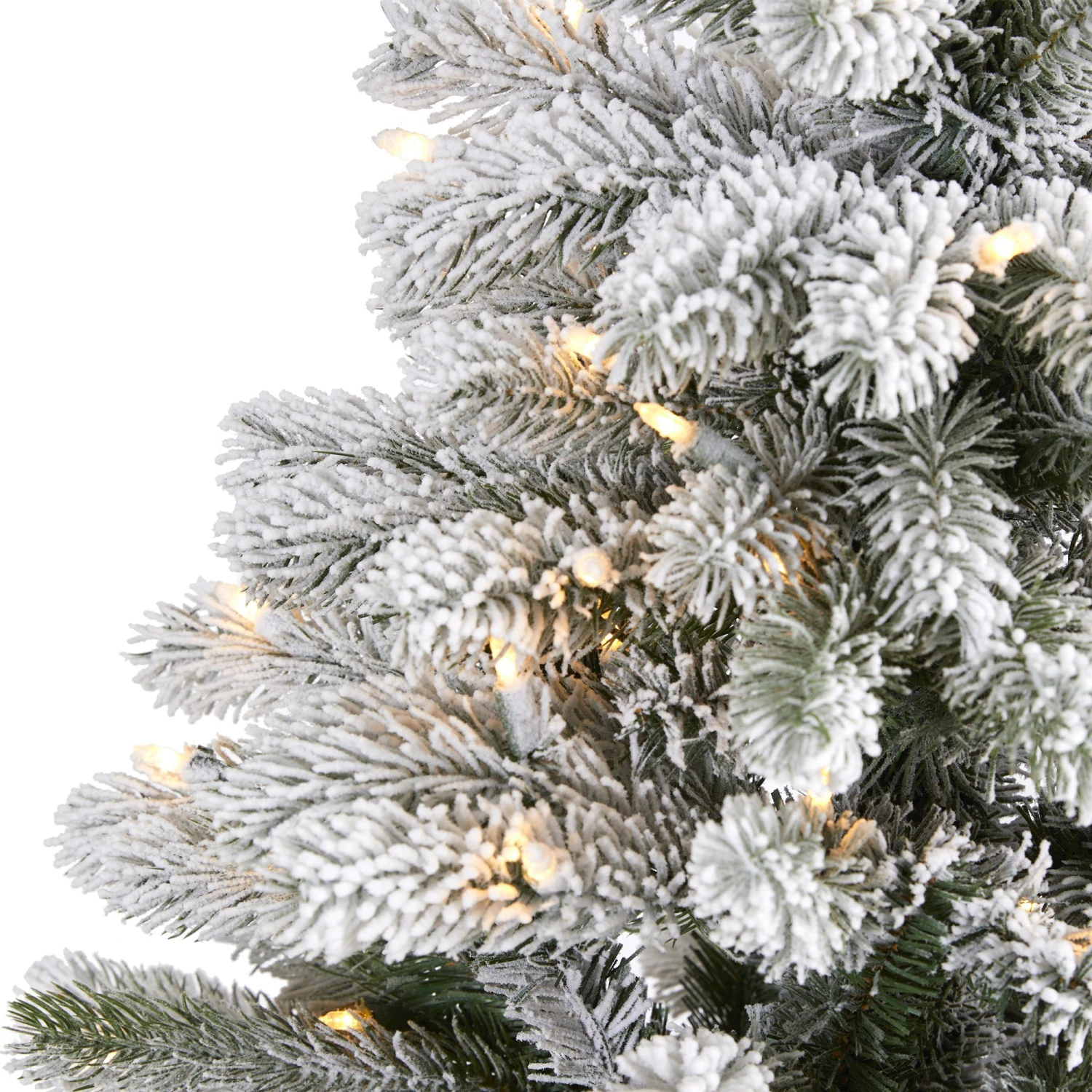 5’ Flocked South Carolina Spruce Artificial Christmas Tree With 300 Clear Lights And 621 Bendable Branches 3 5’ Flocked South Carolina Spruce Artificial Christmas Tree With 300 Clear Lights And 621 Bendable Branches - Image 3