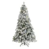 5' Flocked Vermont Mixed Pine Artificial Christmas Tree With 150 Clear LED Lights