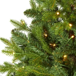 5’ Fraser Fir “Natural Look” Artificial Christmas Tree With 190 Clear LED Lights, A Burlap Base And 1217 Bendable Branches -Cheap Artificial Trees Store artificial 5 fraser fir natural look artificial christmas tree with 190 clear led lights a burlap base and nearly natural 205182
