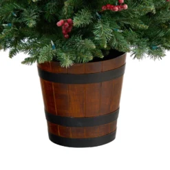 5' Frosted Colorado Aspen Pre-Lit Porch Artificial Christmas Tree -Cheap Artificial Trees Store artificial 5 frosted colorado aspen pre lit porch tree with 200 led lights 426 branches and berries nearly natural 955963