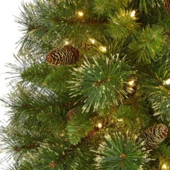 5’ Golden Tip Washington Pine Artificial Christmas Tree With 150 Clear Lights, Pine Cones And 432 Bendable Branches -Cheap Artificial Trees Store artificial 5 golden tip washington pine artificial christmas tree with 150 clear lights pine cones and 432 be nearly natural 263336