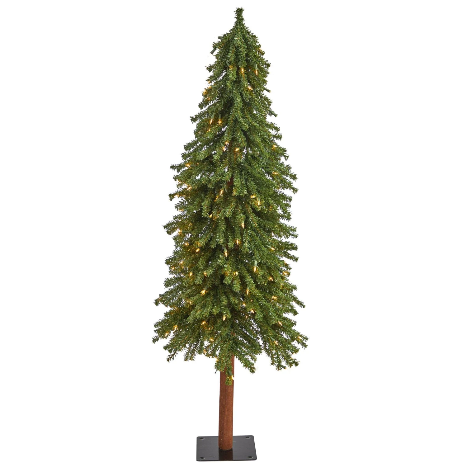 5’ Grand Alpine Artificial Christmas Tree With 200 Clear Lights And 469 Branches On Natural Trunk 1 5’ Grand Alpine Artificial Christmas Tree With 200 Clear Lights And 469 Branches On Natural Trunk
