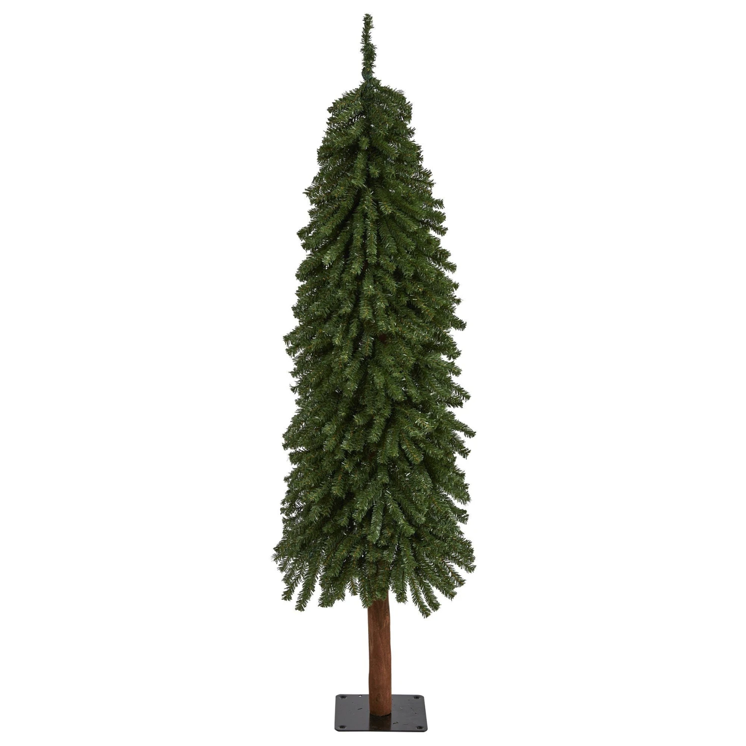 5’ Grand Alpine Artificial Christmas Tree With 469 Bendable Branches On Natural Trunk 1 5’ Grand Alpine Artificial Christmas Tree With 469 Bendable Branches On Natural Trunk