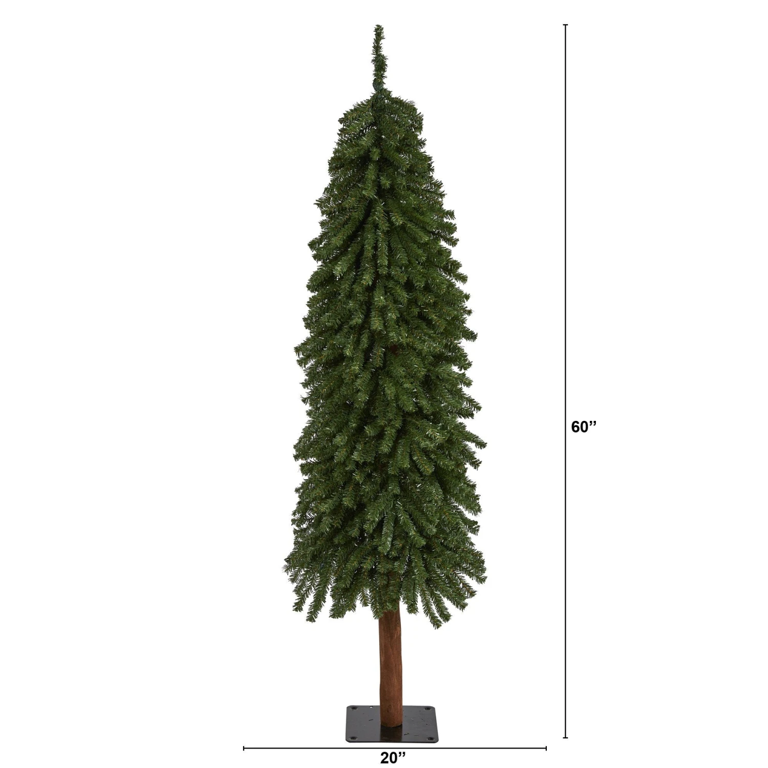 5’ Grand Alpine Artificial Christmas Tree With 469 Bendable Branches On Natural Trunk 2 5’ Grand Alpine Artificial Christmas Tree With 469 Bendable Branches On Natural Trunk - Image 2