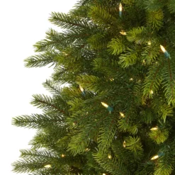 5' Manchester Fir Artificial Christmas Tree In Decorative Planter With 250 Clear Warm (Multifunction) LED Lights And 366 Bendable Branches -Cheap Artificial Trees Store artificial 5 manchester fir artificial christmas tree in decorative planter with 250 clear warm multifunction nearly natural 470775