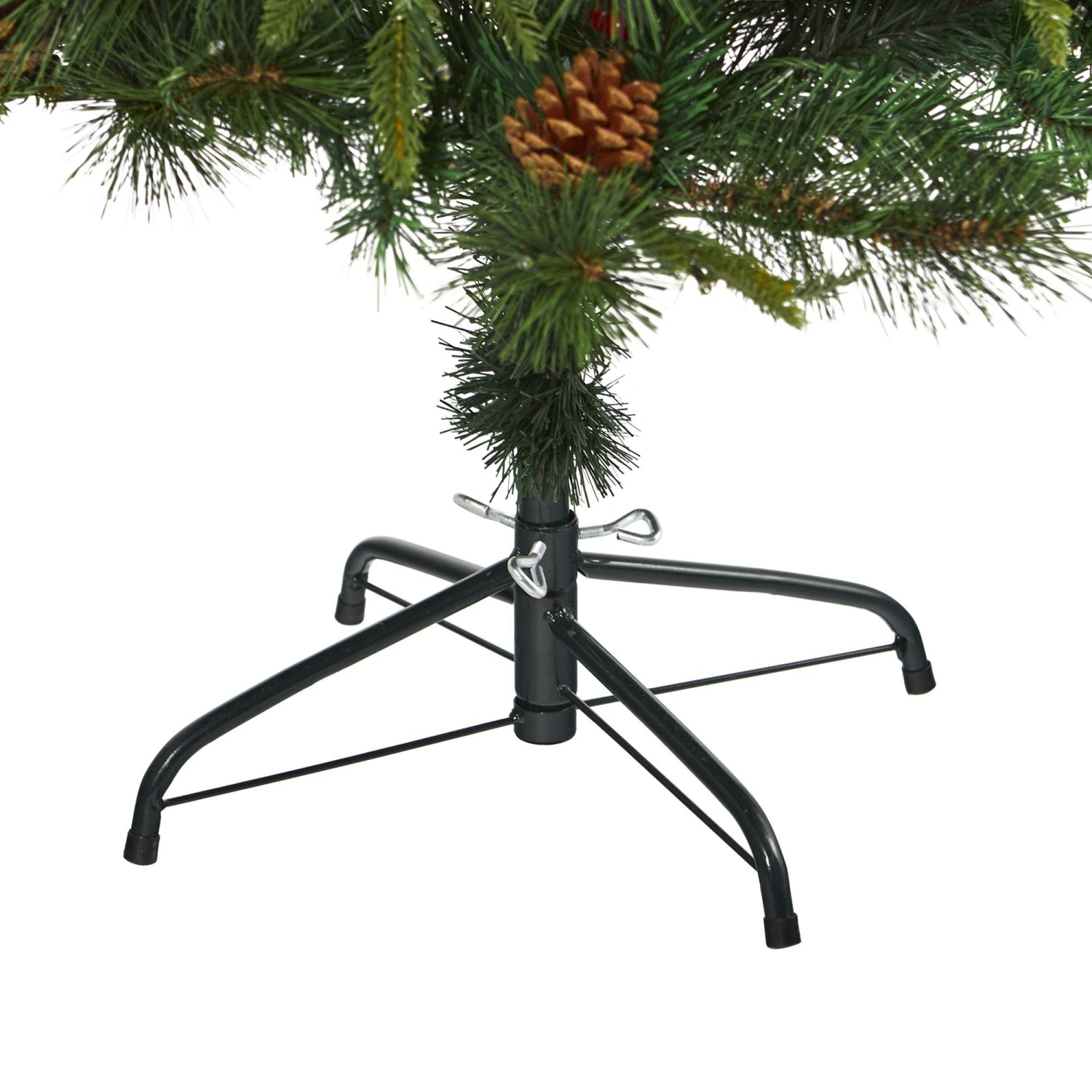 5’ Mixed Pine Artificial Christmas Tree With 150 Clear LED Lights, Pine Cones And Berries 5 5’ Mixed Pine Artificial Christmas Tree With 150 Clear LED Lights, Pine Cones And Berries - Image 5