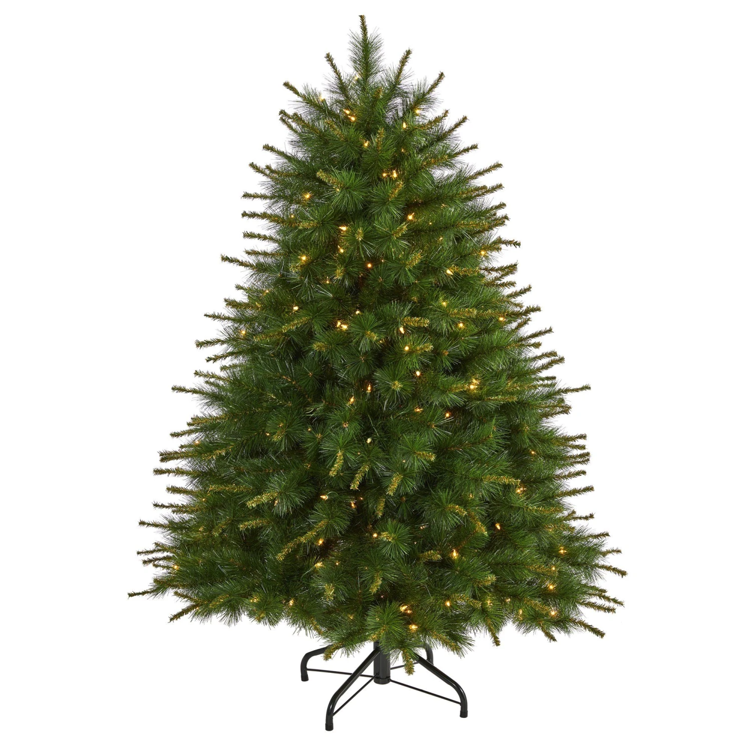 5’ New England Pine Artificial Christmas Tree With 200 Clear Lights And 492 Bendable Branches 1 5’ New England Pine Artificial Christmas Tree With 200 Clear Lights And 492 Bendable Branches